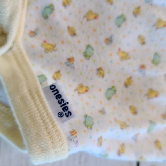 ♡ 5/$20 - Gerber Unisex Chicks Turtle Print Yellow Short Sleeve Bodysuit 0-3mo. - Picture 4 of 6
